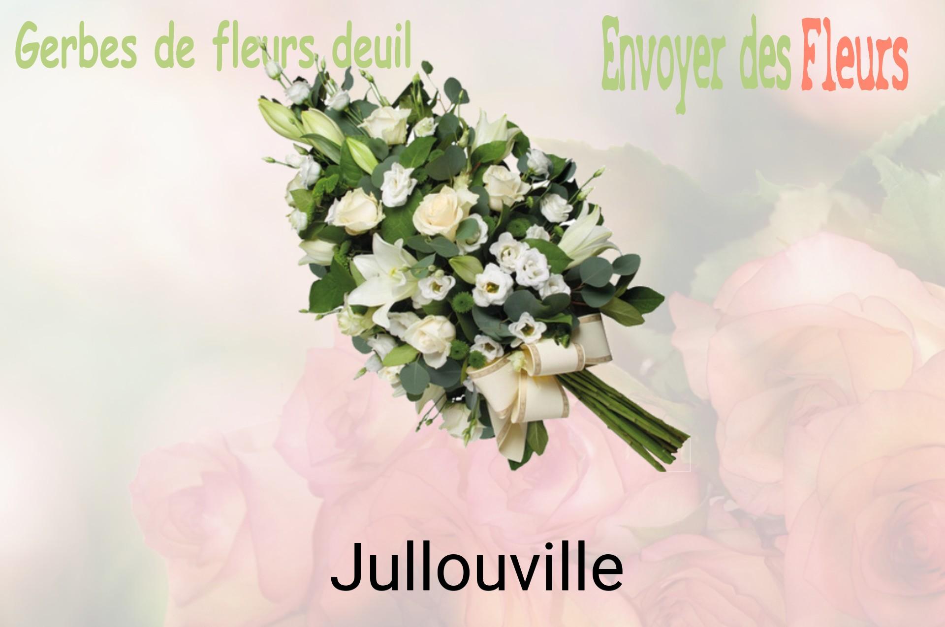 Gerbe de fleurs de deuil livrée à Jullouville